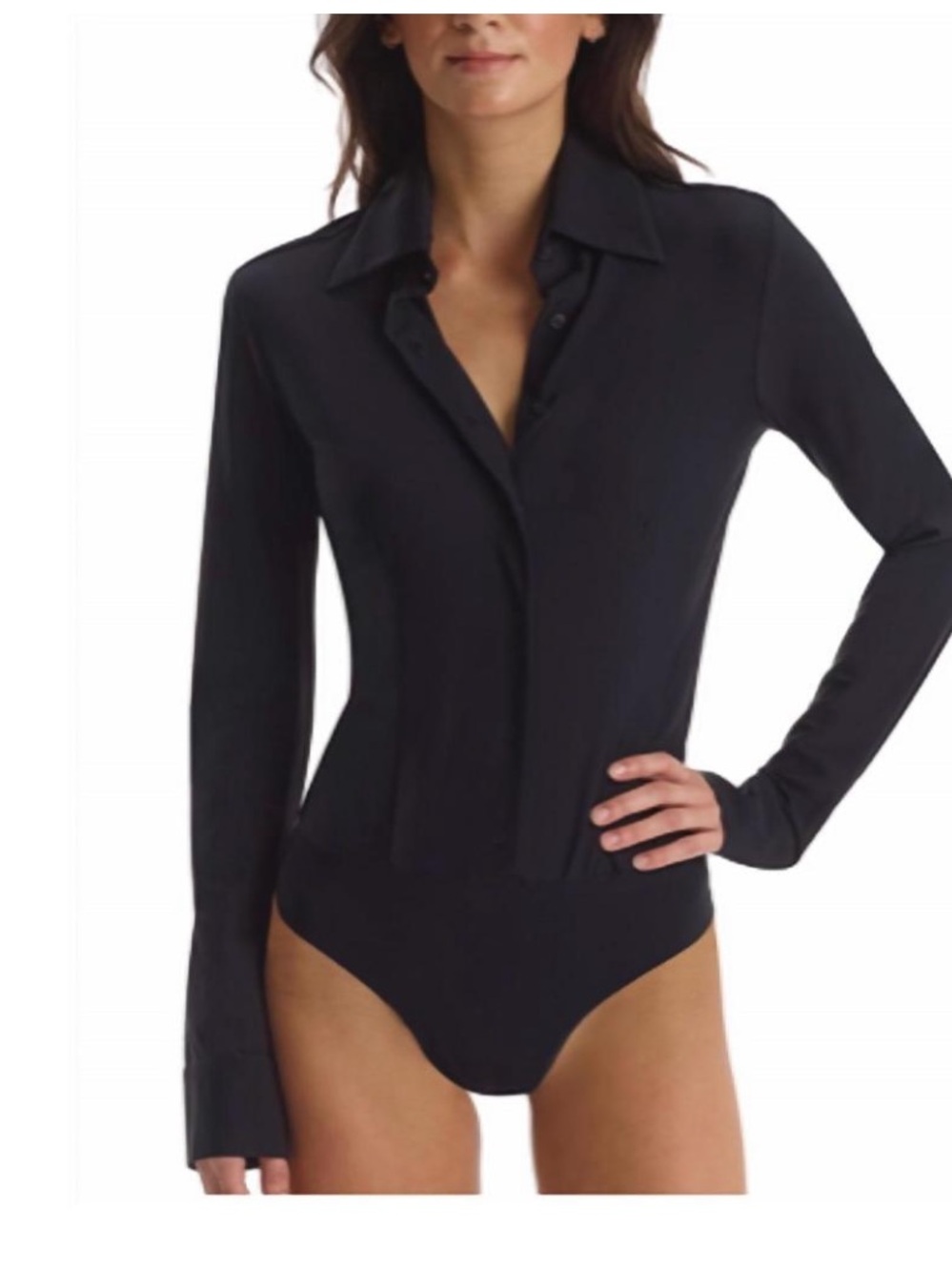 NEW COMMANDO button down bodysuit in black Sz L (12/14)
